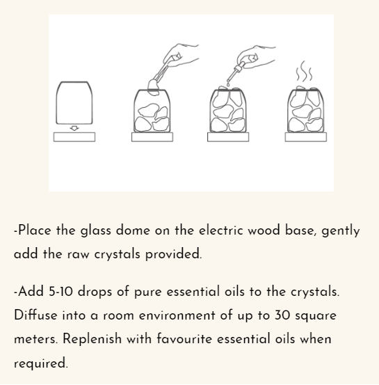 Aura Rose Quartz Crystal Diffuser