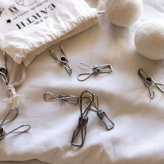 Stainless Steel Laundry Pegs - 32 Pieces