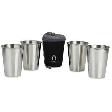 Stainless Steel Travel Cups (Set 4)