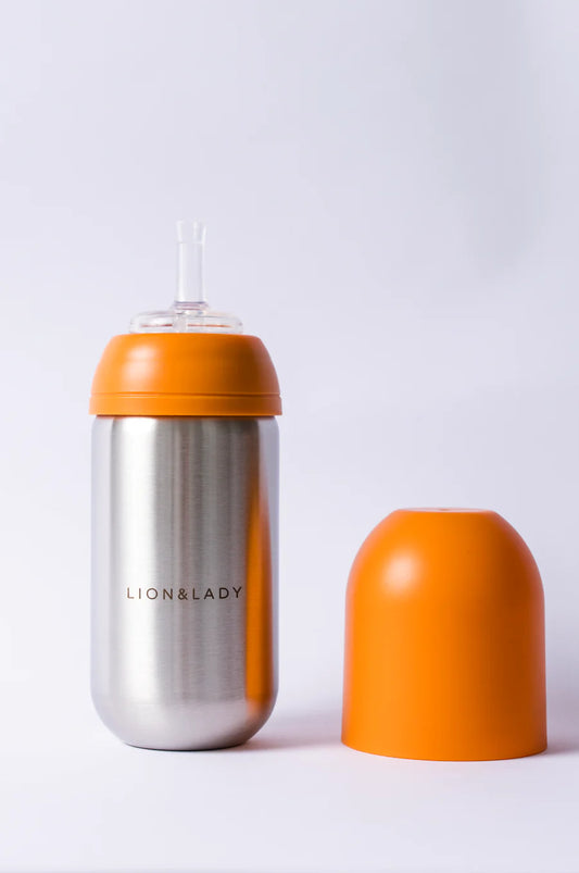 Lion & Lady Stainless Steel Baby Straw Cup 350ml