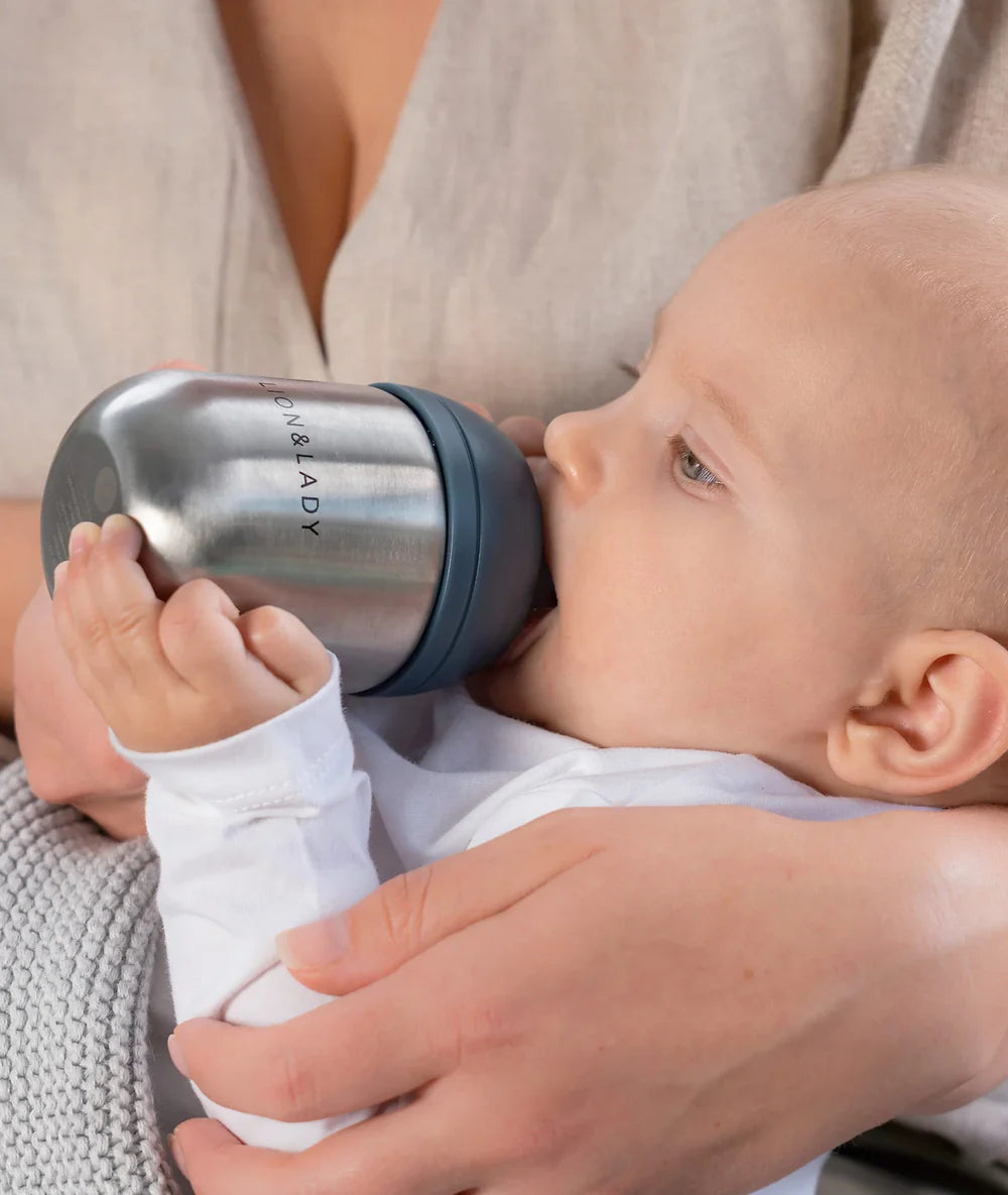 Lion & Lady Stainless Steel Baby Bottle 210ml