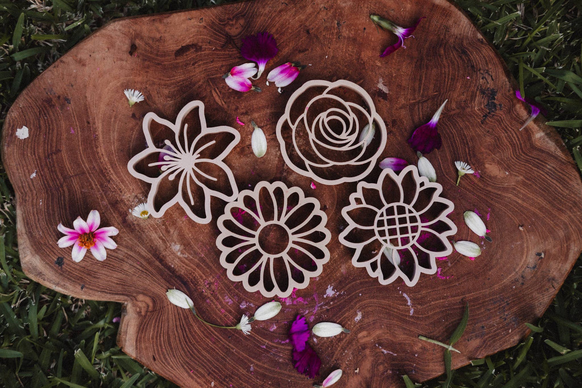 Mixed Flower Cutter Set - Eco Playdough Tool